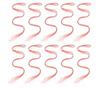 DECOMELODY 10pcs Metallic Hair Tinsel Kit Colorful Glitter Hair Extensions Red and Silver Strands for Women for Party Festival and Everyday Styling