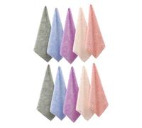 DECOMELODY 10pcs Microfiber Makeup Remover Cloths for Women Soft Absorbent Facial Washcloths Gentle Skin Cleansing Towels Multi-color Reusable Face Wipes