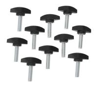 DECOMELODY 10pcs Microphone Stand Clip Screws in Black, Easy to Install and Remove Stable Design, Made of Pp and Carbon Steel, for Microphone Boom Arm and Desk Stand Use