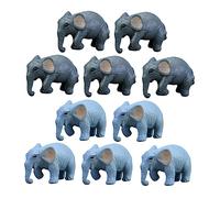 DECOMELODY 10Pcs Mini Elephant Figurine Decor Small Plastic Animal Cake Toppers for Garden Home Aquarium Decorations Vivid Realistic Design for DIY Micro Landscapes