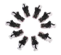 DECOMELODY 10pcs Miniature Black Cat Resin Figurines for Desk and Garden Dual Purpose Home Decorations with Stylish Sculptures Ornaments for Desktop Organization and Gift Giving