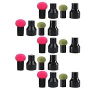 DECOMELODY 10Pcs Mushroom Head Makeup Sponges Set with Handles and Storage Case, Dual-Use Non-Latex Cosmetic Puff for Wet and Dry Application, Small Foundation and Face Powder Blender for