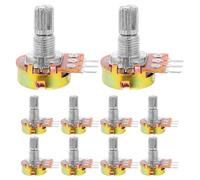 DECOMELODY 10pcs Ohm Potentiometer Variable Resistor Single Turn for Electric Guitar Parts Audio Taper Control Breadboard Electronic Projects