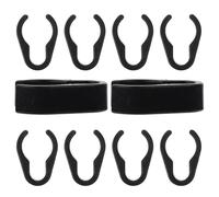 DECOMELODY 10pcs Plastic Microphone Cable Clamps Mic Ktv Cable Holder for Mic Stand Organizer Flexible Clamp for Pole Cord Holder Clip for Stand Use in Vocal Booth Gaming Setup