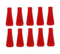 DECOMELODY 10PCS Red Rubber Arrowhead Practice Points for Wooden Fiberglass Carbon Bamboo Shafts Lightweight Blunt Target Arrows for Archery Training and Game Shooting