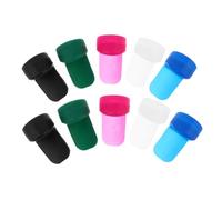 DECOMELODY 10pcs Silicone Clarinet Thumb Rest Pads, Soft Finger Tip Protectors with Long Handle, Round Design, Multi-color Set for Woodwind Instrument Practice and Music Accessories