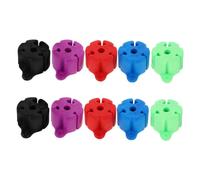 DECOMELODY 10pcs Silicone Fishing Rod Holders Non Slip Pole Clips Portable Fishing Rod Fixed Balls with Extraction Aid for Boat Outdoor Travel Gear Storage