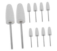 DECOMELODY 10pcs Silicone Rubber Nail Drill Bits Set for Gentle Cuticle Removal and Polishing Compatibility for Home and Salon Use Optimized for Russian and Japanese Manicure Techniques