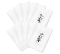 DECOMELODY 10pcs Silver Aluminum Anti-Theft Passport Credit Id Card Sleeves Blocking Holder for Secure Travel and Wallet Protection