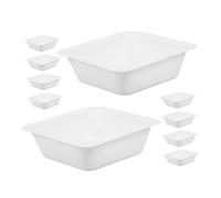 DECOMELODY 10pcs Small Square Weighing Plates for Laboratory Use Plastic Weighing Trays High Accuracy Precision Weigh Boats for Chemistry Medical and Research Samples