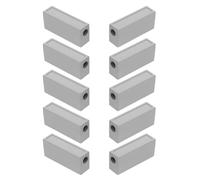 DECOMELODY 10Pcs Solid Copper Bus Bar Terminal Block 2.5-16Mm² Wire Connection Grounding Strip with Plastic Shell for Electrical Panel and Industrial Wiring