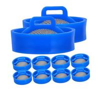 DECOMELODY 10pcs Stainless Steel Valve Screen Replacement for Washing Machine Water Inlet Valve, Reliable Mesh Filter Extending Washer Lifespan with Blue Sturdy Design for Home Appliance