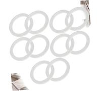 DECOMELODY 10Pcs White Silicone Sealing Rings Replacement Gaskets for Mason Jar Lids Kitchen Supplies Shop Gadget Airtight Seal Grommets Compatible with Bottle Containers