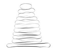 DECOMELODY 11pcs Hi Fi Turntable Accessories Record Player Platter Drive Belt Vinyl Turntable Belt Drive Replacement Ring Gramophone Black