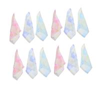 DECOMELODY 12 pcs Cotton Washcloths Soft Absorbent Burp Cloths for Newborns and Multipurpose Muslin Squares with Cute Patterns for Boys