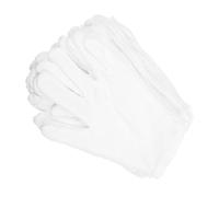 DECOMELODY 12pairs Breathable Cotton Hand Covers Elastic and Washable Comfortable Gloves for Collection Gardening and Jewelry Inspection and Skin-Friendly