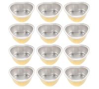 DECOMELODY 12Pcs 30G Aluminum Foil Wax Melting Bowls Heart-Shaped High-Temperature Resistant Wax Warmer Pots for DIY Candle Making and Hair Removal Waxing Tools