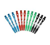 DECOMELODY 12pcs Aluminum Alloy Metal Dart Shafts with Standard Threaded Stems Lightweight Accessories for Stable Flight and Tight Grouping in Darts Games