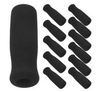 DECOMELODY 12pcs Anti-skid Walker Handle Cushions Soft Padded Cane Grip Covers Fit Crutches and Walking Stick Replacement Sleeves for Comfortable Grip and Easy Installation Black