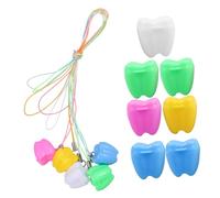 DECOMELODY 12pcs Baby Tooth Keepsake Box Set Plastic Lost Tooth Container for Newborns Children's Memorial Storage Multi-Color Keepsake Case
