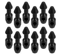 DECOMELODY 12pcs Black Plastic Wishbones Spearfishing Band Inserts Underwater Fish Repair Accessories for Divers and Fishing Maintenance