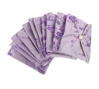 DECOMELODY 12pcs Chinese Style Satin Jewelry Bags Drawstring Pouches for Wedding Party Favor, Medium Size Silk Cloth Necklace and Earring Storage Pouches Random Color Random Color