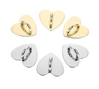 DECOMELODY 12pcs Diy Mobile Phone Case Buckles Heart-shaped Metal Hooks for Craft Accessories, Gold and Silver Color for Phone Shell Decoration and Handicraft Supplies
