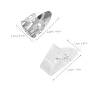 DECOMELODY 12pcs Finger Picks Set for Guitar Banjo Mandolin Ukulele White Celluloid Thumb Picks Ventilated Silver Metal Index Plectrums Reduce Finger Fatigue for Comfortable Long Play