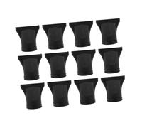 DECOMELODY 12pcs Hair Dryer Nozzle Diffuser 4.35-4.5cm Nylon Concentrator Attachments Black Replacement Set for Salon and Home Hair Styling