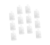 DECOMELODY 12Pcs Leakproof Refillable Squeezable Cosmetic Pouches Portable Travel Bags Frosted Space-Saving Storage for Lotion Shampoo Shower Gel