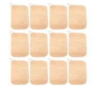 DECOMELODY 12PCS Natural Loofah Dishwashing Brushes Set - Biodegradable Kitchen Scrubbers for Pots and Dishes - Eco-Friendly Palm Loofah Sponges for Multi-Purpose Cleaning