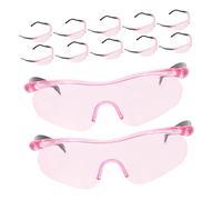 DECOMELODY 12pcs Protective Goggles for Cs Games and Science Lab Windproof Pink Safety Eyewear with Anti-impact Flexible Frames Lightweight Eye Protection for Boys and Outdoor Activities