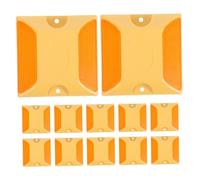 DECOMELODY 12pcs Reflective Driveway Markers Double-sided Road Studs for Asphalt Pavement High Visibility Safety Reflectors for Freeways Sidewalks Parking Lots Bike Lanes