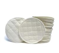DECOMELODY 12pcs Reusable Washable Nursing Pads for Breastfeeding Mothers Made of Ecological Cotton with Ultra Absorbent 3 Layer Structure and Contoured Cup Shape Breast Pads