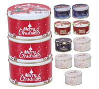 DECOMELODY 12pcs Small Christmas Candy Storage Boxes Tinplate Decorative Biscuit Tins for Party Supplies Gift Giving