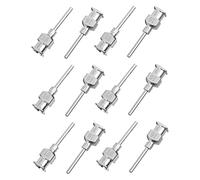 DECOMELODY 12Pcs Stainless Steel Luer Lock Dispensing Needles Blunt Tip Precision Unbending Strong for Industrial Glue and Ink Application Kit