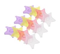 DECOMELODY 12pcs Star Shape Lash Boxes Eyelash Storage Case with White Red Yellow Purple Organizers for Travel Makeup and Cosmetic Accessories