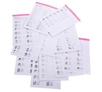 DECOMELODY 12Sheets Nail Art Practice Book Blank Manicure Training Cards for Lines Painting Easy to Use for Nail Art Display and Cost Saving Practice with Various Patterns