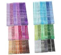 DECOMELODY 144pcs Glitter Bobby Pins and Hair Clips Metal Barrettes Wave Texture for Secure Hold Suitable for Short Thick and Long Hair Casual Professional Hairstyles