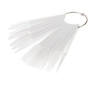 DECOMELODY 150Pcs Foldable Fan-shaped Nail Art Display Tips for Gel Polish and Portable Nail Tech Supplies for Salon and Beginners Organization and Practice