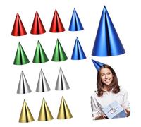 DECOMELODY 15pcs Birthday Party Hat Cones Its Cone Hats Party Clown Celebration Conical Fun Festive Iridescent Assorted Boy Paper