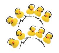DECOMELODY 15pcs Cute Yellow Duck Cartoon Hair Clips Lightweight Comfortable Hair Accessories for Ponytails Buns Festive Events Travel Styling