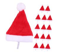 DECOMELODY 15PCS Holiday Pet Santa Hats for Small Dogs and Cats Soft Plush Red Christmas Costume Caps with High Visibility Design Comfortable Non Irritating Fabric for Puppies and Kittens