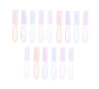 DECOMELODY 15pcs Manicure Nail Cleaning Brush Set with Pp Handle Gentle Nail Cleaning Tool That Removes Dirt for Home and Professional Use Random Color