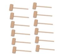 DECOMELODY 15Pcs Mini Wooden Cake Hammers Lightweight Crab Lobster Mallets Seafood Shell Crackers for Family Dinners and Seafood Parties