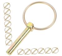 DECOMELODY 16pcs Heavy Duty Plated Pin with Rings Assortment Kit for Farm Tractor Trailer Shaft Locking Durable Rust Resistant Pins Suitable for Lawn Garden Machinery