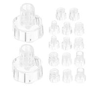 DECOMELODY 16pcs Hydrodermabrasion Facial Extraction Heads Replacement Tips for Deep Pore Cleansing Blackhead Removal Skin Vacuum Tips with Hydrooxygen Bubbles for Gentle Exfoliation and