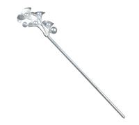 DECOMELODY 1pc Elegant Chinese Floral Hairpin for Women Retro Bead Hair Stick Chignon Pin Accessory for Weddings Birthdays Anniversaries and Special Occasions Silver