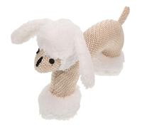DECOMELODY 1pc Plush Pet Toy for Dogs and Puppies Bite Resistant with Squeakers Teething Chew Toy for Boredom Relief Beige Poodle Design for Interactive Play and Health