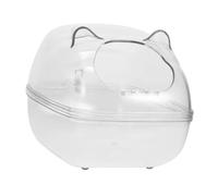 DECOMELODY 1pc Transparent Hamster Bathtub Creative Design for Pets Lightweight Fits Cages for Hamsters Guinea Pigs Adds Joy to Bathing